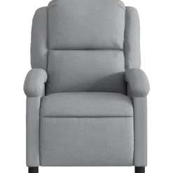 vidaXL Fauteuil verstelbaar stof lichtgrijs