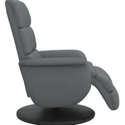 vidaXL Fauteuil verstelbaar met voetensteun kunstleer grijs