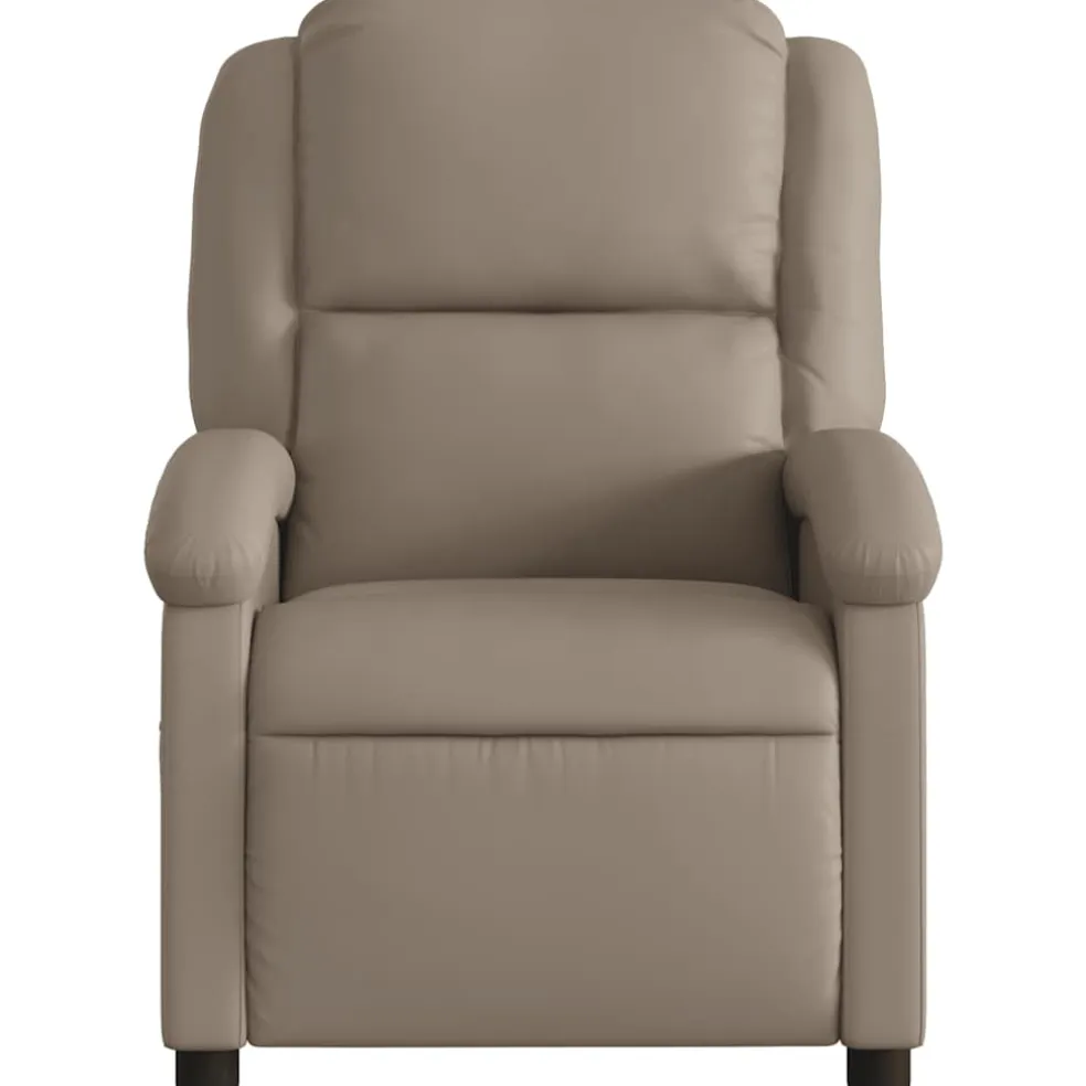 vidaXL Fauteuil verstelbaar elektrisch kunstleer cappuccinokleurig