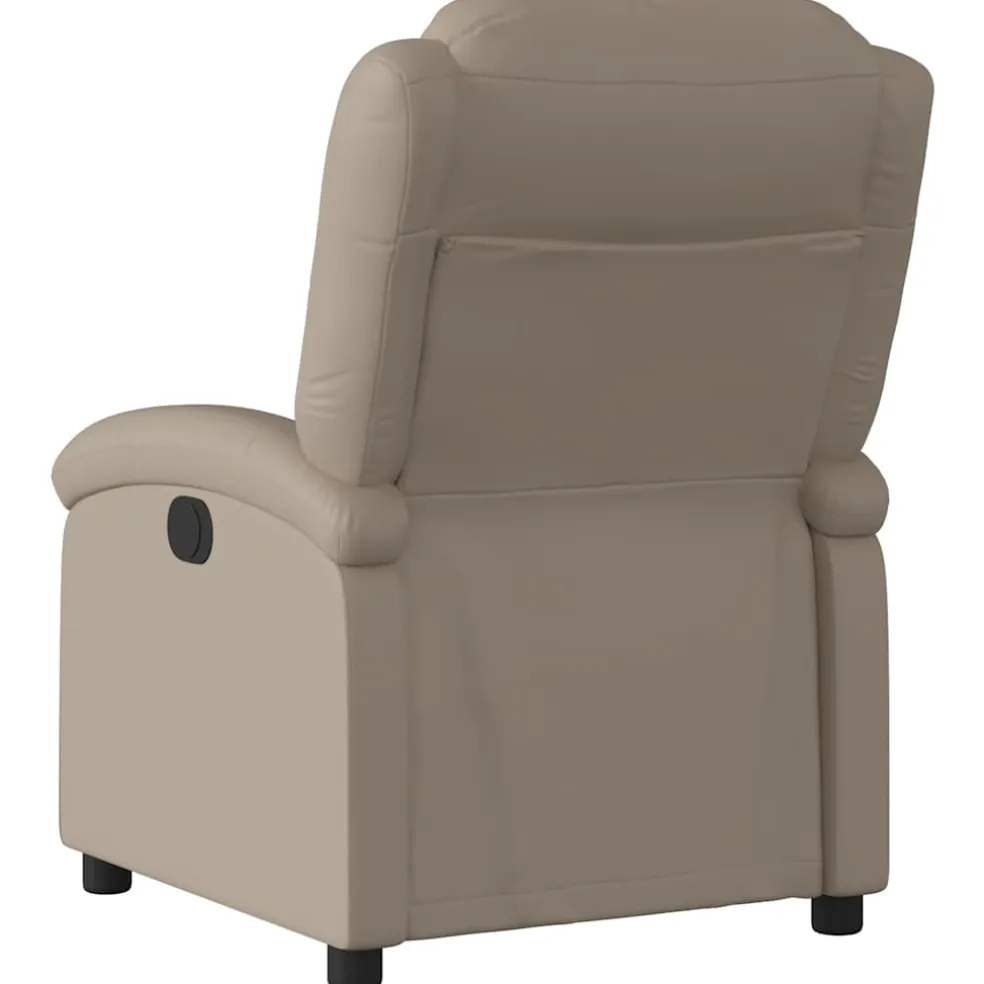 vidaXL Fauteuil verstelbaar elektrisch kunstleer cappuccinokleurig