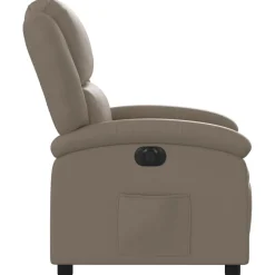 vidaXL Fauteuil verstelbaar elektrisch kunstleer cappuccinokleurig