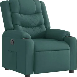 vidaXL Fauteuil verstelbaar stof donkergroen