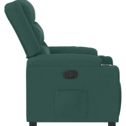 vidaXL Fauteuil verstelbaar stof donkergroen