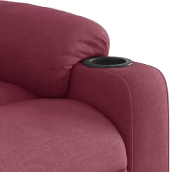 vidaXL Fauteuil verstelbaar elektrisch stof wijnrood