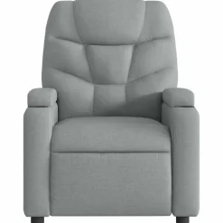 vidaXL Fauteuil verstelbaar stof lichtgrijs