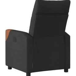 vidaXL Fauteuil verstelbaar elektrisch stof zwart