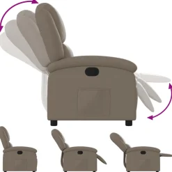 vidaXL Fauteuil verstelbaar kunstleer cappuccinokleurig