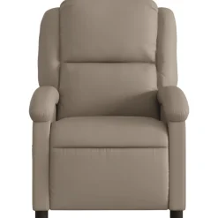 vidaXL Fauteuil verstelbaar kunstleer cappuccinokleurig