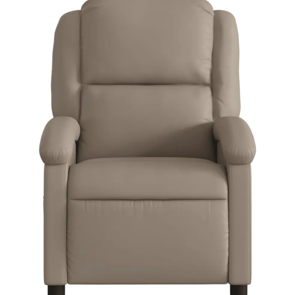vidaXL Fauteuil verstelbaar kunstleer cappuccinokleurig