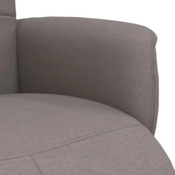 vidaXL Fauteuil verstelbaar met voetensteun stof taupe