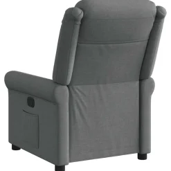 vidaXL Fauteuil verstelbaar stof donkergrijs