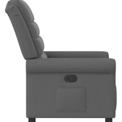 vidaXL Fauteuil verstelbaar stof donkergrijs