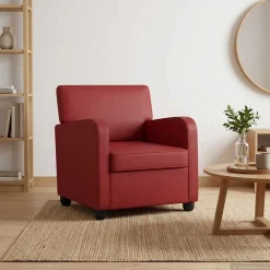 vidaXL Fauteuil Wijnrood Kunstleer