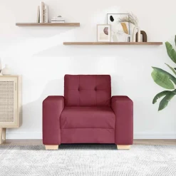 vidaXL Fauteuil Wijnrood 100x78x80 cm Stof
