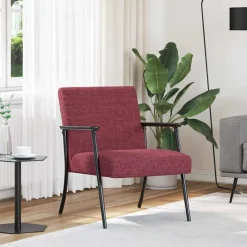 vidaXL Fauteuil Wijnrood 59 x 75 x 78 cm Stof