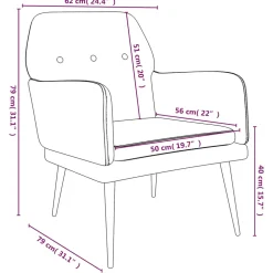vidaXL Fauteuil 62x79x79 cm fluweel bruin