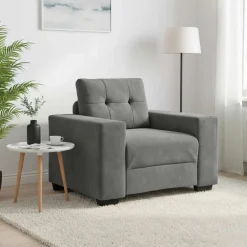 vidaXL Fauteuil 100x78x80 cm fluweel donkergrijs