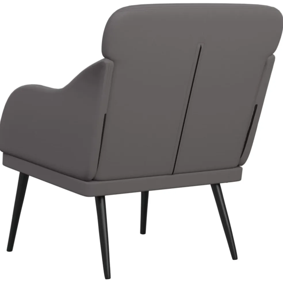 vidaXL Fauteuil 63x76x80 cm kunstleer grijs