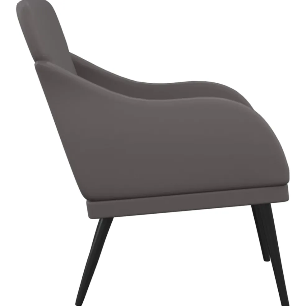 vidaXL Fauteuil 63x76x80 cm kunstleer grijs