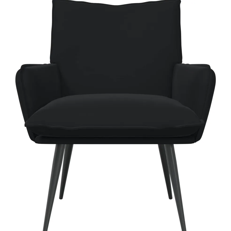 vidaXL Fauteuil Zwart fluweel