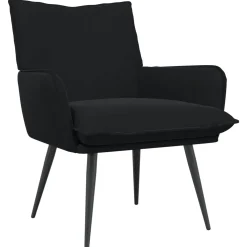vidaXL Fauteuil Zwart fluweel