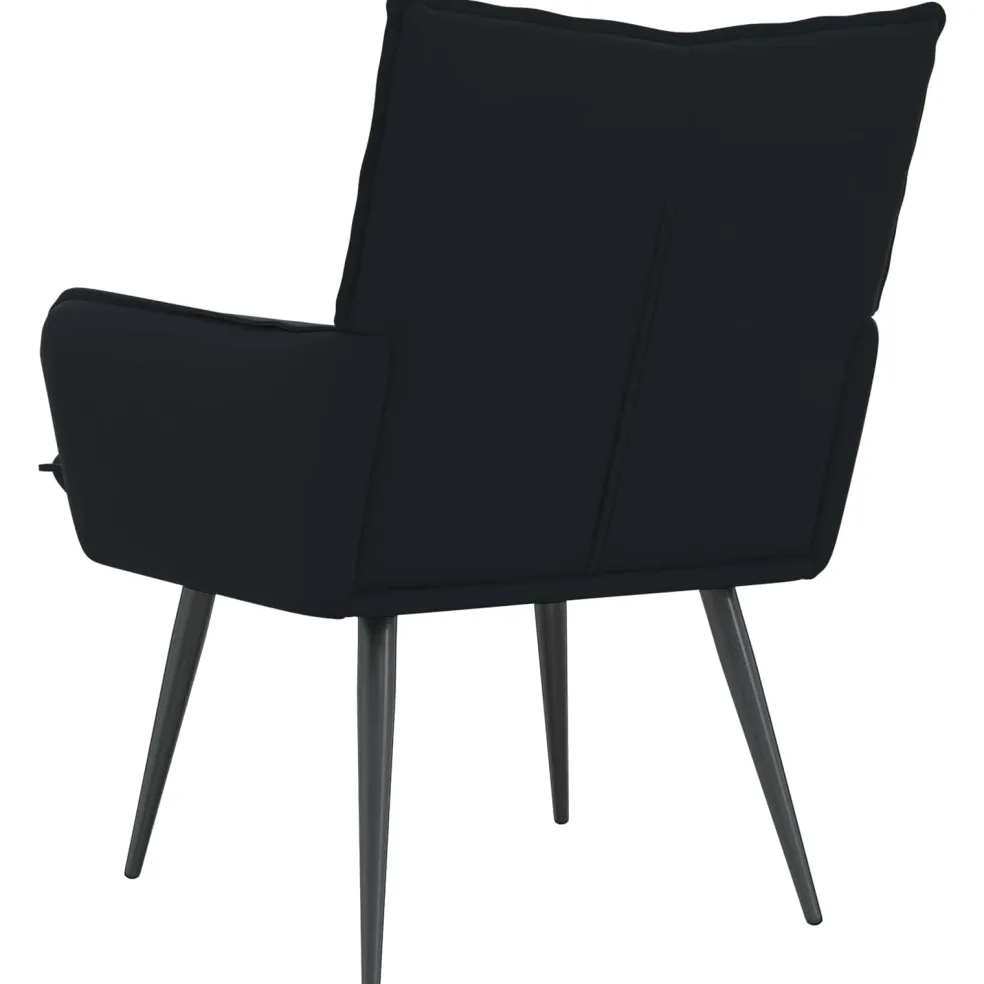 vidaXL Fauteuil Zwart fluweel