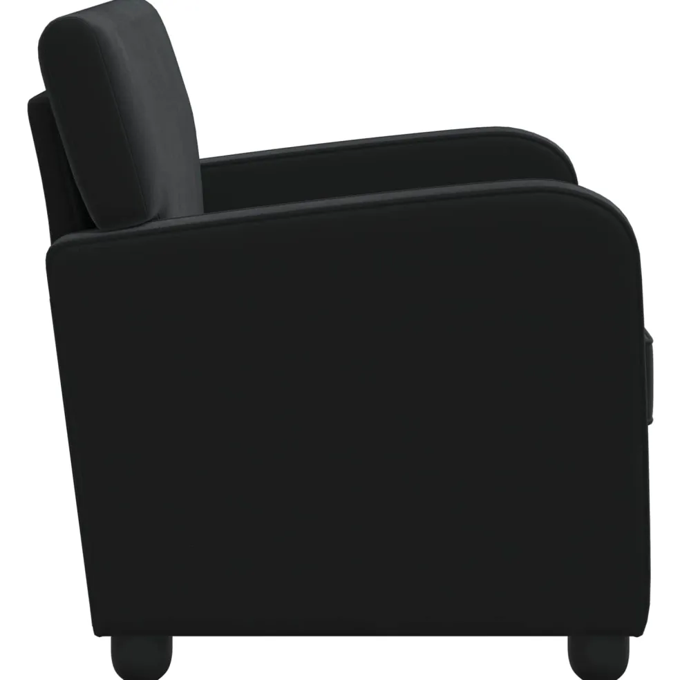 vidaXL Fauteuil Zwart fluweel