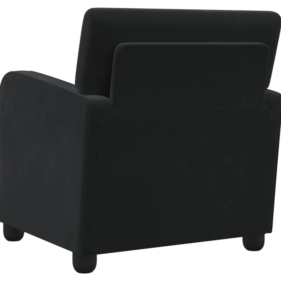 vidaXL Fauteuil Zwart fluweel