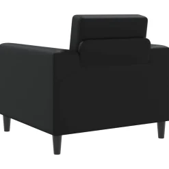 vidaXL Fauteuil Zwart Kunstleer