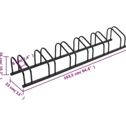 vidaXL Fietsenrek voor 6 fietsen staal zwart