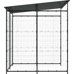 vidaXL Fietsenstalling 190x190x222 cm staal zwart
