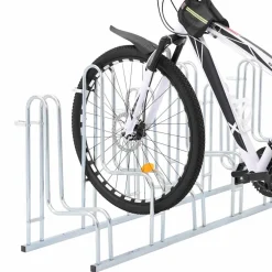 vidaXL Fietsenstandaard voor 6 fietsen vrijstaand gegalvaniseerd staal