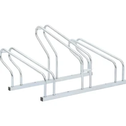 vidaXL Fietsenstandaard voor 3 fietsen vrijstaand gegalvaniseerd staal