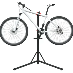 vidaXL Fietsreparatiestandaard inklapbaar 92-152 cm staal rood