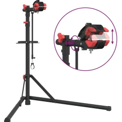 vidaXL Fietsreparatiestandaard inklapbaar 92-152 cm staal rood
