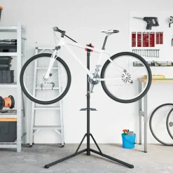 vidaXL Fietsreparatiestandaard inklapbaar 92-152 cm staal rood