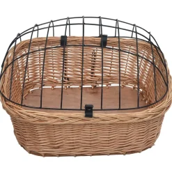 vidaXL Fietsstuurmand met deksel 50x45x35 cm natuurlijk wilgen