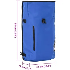 vidaXL Fietstas Blauw 31 x 13 x 58 cm Polyester