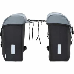 vidaXL Fietstas Grijs en zwart 31,5 x 15,5 x 40 cm Polyester