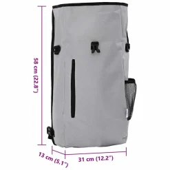 vidaXL Fietstas Grijs 31 x 13 x 58 cm Polyester