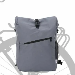vidaXL Fietstas Grijs 33 x 16 x 60 cm Polyester
