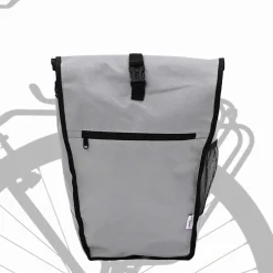 vidaXL Fietstas Grijs 34 x 16 x 59 cm Polyester