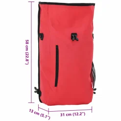 vidaXL Fietstas Rood 31 x 13 x 58 cm Polyester