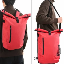 vidaXL Fietstas Rood 31 x 13 x 58 cm Polyester