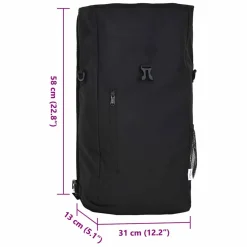 vidaXL Fietstas Zwart 31 x 13 x 58 cm Polyester