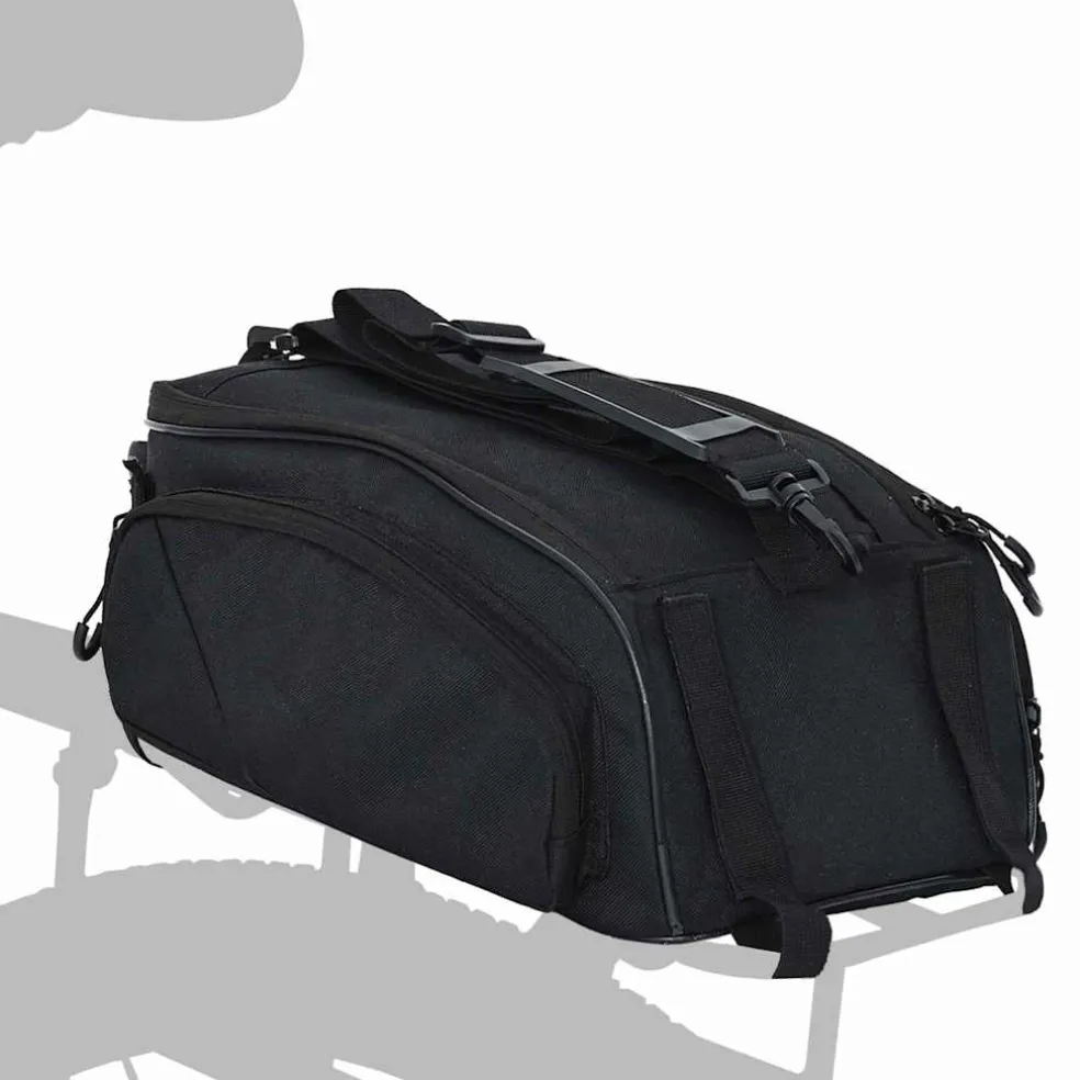 vidaXL Fietstas Zwart 38 x 21 x 16 cm Polyester