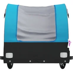 vidaXL Fietstrailer 30 kg ijzer zwart en blauw