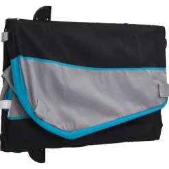 vidaXL Fietstrailer 30 kg ijzer zwart en blauw