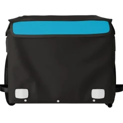 vidaXL Fietstrailer 30 kg ijzer zwart en blauw