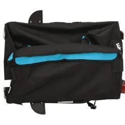 vidaXL Fietstrailer 30 kg ijzer zwart en blauw